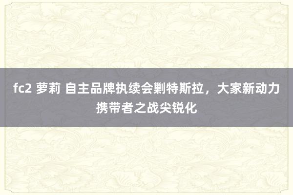 fc2 萝莉 自主品牌执续会剿特斯拉，大家新动力携带者之战尖锐化