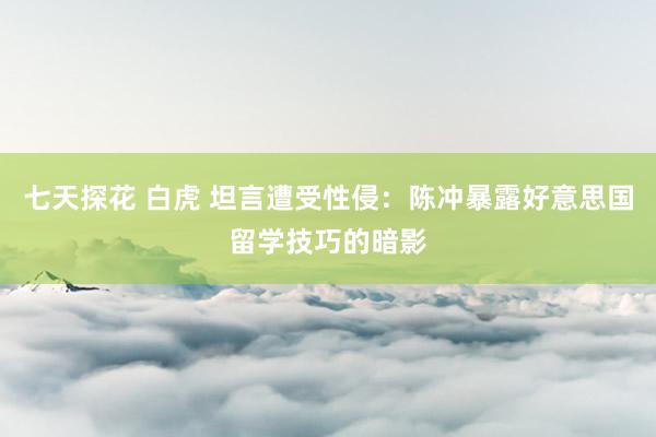七天探花 白虎 坦言遭受性侵：陈冲暴露好意思国留学技巧的暗影