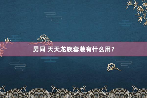男同 天天龙族套装有什么用？